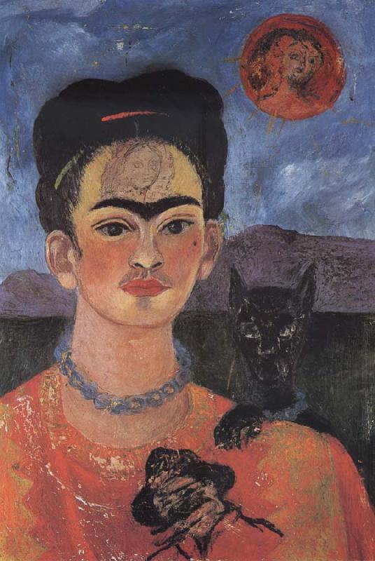 Frida Kahlo Self-Portrait with Diego on My Breast and Maria on My Brow